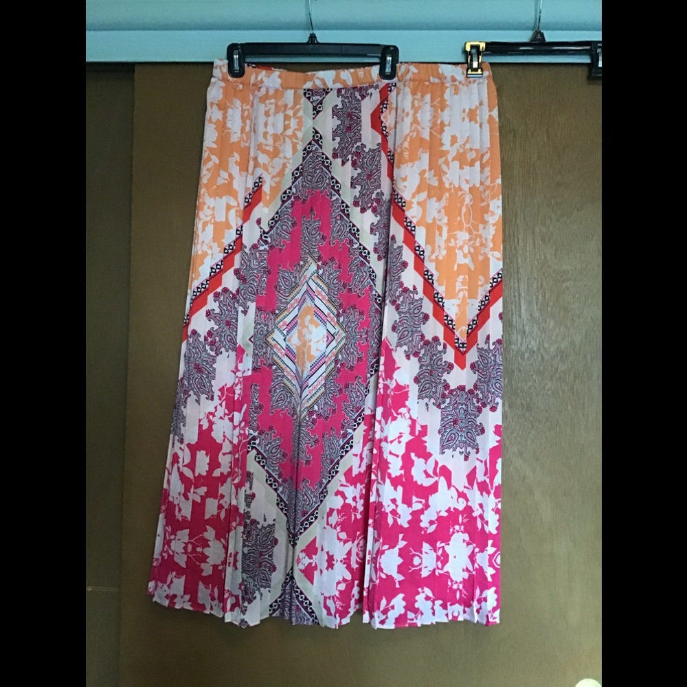 Chico’s skirt 3 XXL lovely pleated maxi NWT